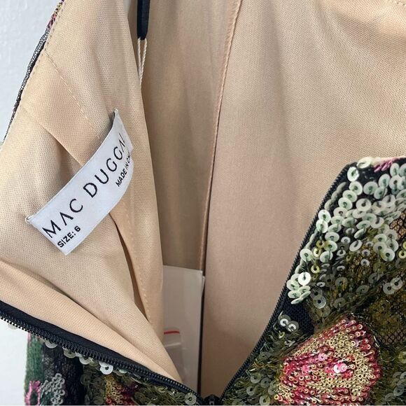 Mac Duggal 49574 Size 6 Embellished Floral Garden One Shoulder Thigh Slit Gown - Picture 12 of 16